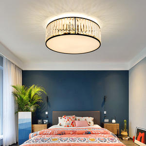 OEM Plafonnier en cristal de style américain Salon créatif Lobby Plafonnier circulaire en cristal doré - Product Image 4