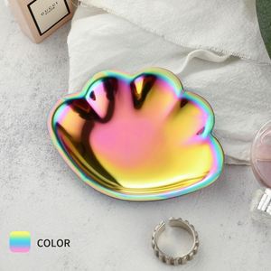 Factory Price Stainless Steel Heart Shape Metal Storage <b>Mirror</b> Tray Cosmetics Jewelry Tray Metal Storage Tray Home - Product Image 3
