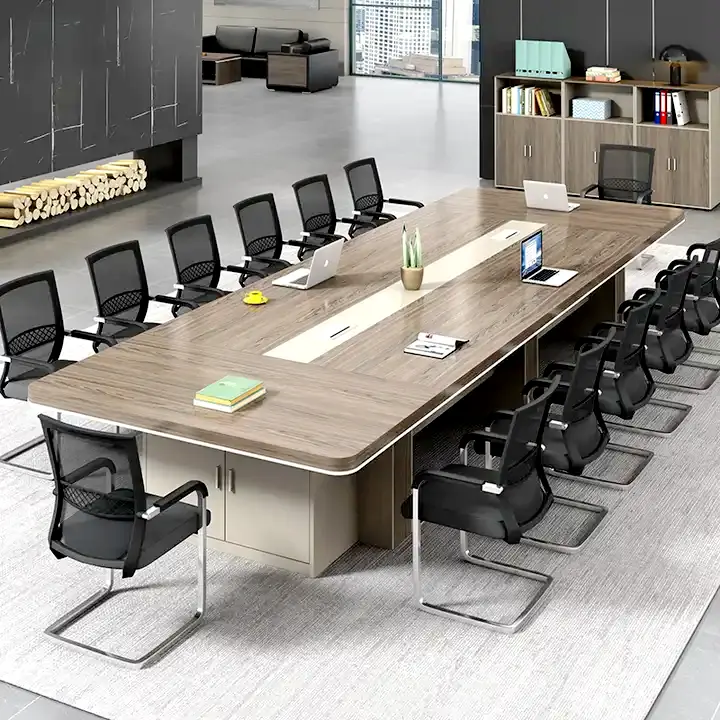 HYZ-19 사무실 테이블과 의자 회의실 20 인 회의실 사무실 회의 테이블 현대 회의 테이블과 의자