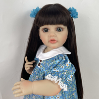 Alive Bebe Boneca Günstige Süße Realistische Stoff Körper Prinzessin Kleinkind Puppen Vinyl Gummi Baby Spielzeug Puppe Mit Langem Braunem Lockigem Haar