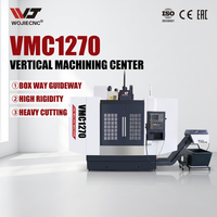 Centre d'usinage vertical CNC WOJIE VMC1270 à structure de guidage en boîte à haute rigidité pour opérations de découpe de métaux lourds