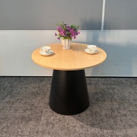 Table Basse Ronde Polyvalente de Haute Qualité, Table de Négociation et de Réception Multi-usages, avec Structure en Métal Fer pour Coin de Hall