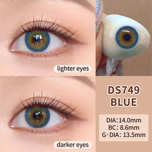 Lentes de Contacto de Color Azul Suave MIIEMO, Uso Semestral, para Uso Diario, Citas, Fiestas, Maquillaje de Ojos - Product Image 2