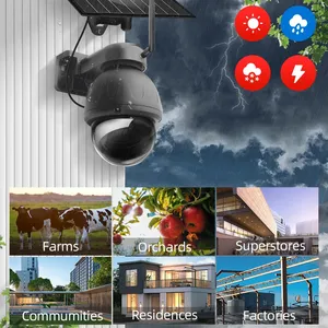 Metal 3MP AOV 7/24 IP <strong>CCTV</strong> 940nm Color Night Vision 4G Sim Card <strong>WiFi</strong> Solar Power PTZ Camera Two-Way Audio Built-in Memory Card - Product Image 3