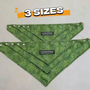 בנדנה לכלב עם הדפס משי איכותי וידידותי לסביבה, מתאימה לקיץ/חורף/אביב, סיטונאי, לוגו בהתאמה אישית - Product Image 3