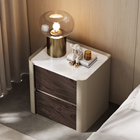 Table de chevet en bois massif italien Design moderne simple Style Normcore haut de gamme de luxe pour chambre à coucher Maison