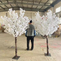 Bunga Sakura Pohon Putih Dekorasi Pernikahan Bunga Plastik Bunga Sakura Bunga Buatan