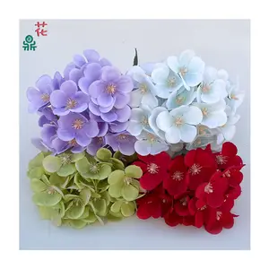 Taze küçük paket 5 kafa Begonia ortanca dış ticaret doğrudan yapay çiçekler ev odası dekorasyon ipek çiçekler