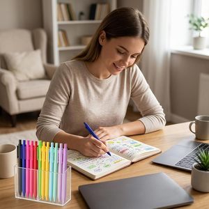 Bolígrafo de Plástico Naranja Amarillo de 1.0 mm, Bolígrafo Novedoso para Negocios, Bolígrafo Deportivo con Logotipo Personalizable, Regalo Promocional - Product Image 4