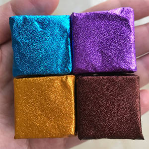 20*20 см 100 штук тисненая 2 Пищевая шоколадная обертка алюминиевая фольга для упаковки масла - Product Image 5