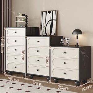 Luxury Solid Wood Modern 3-<strong>Drawer</strong> Chest Small-Sized Storage Cabinet for <strong>Bedroom</strong> Furniture Living Room Durable Eco-Friendly - Product Image 4