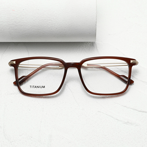 Matte Full-Rim Square <b>Eyeglasses</b> With Hollow Metal Temples Anti Blue Light Clear Lens <b>Frames</b> for Men - Product Image 4