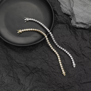 New 4mm Bag With Tennis <b>Bracelet</b>, Simple Men's Jewelry Tanjing Fashion Lijing Necklace - Product Image 2