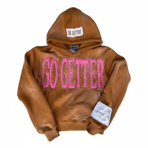 Sweat à capuche court surdimensionné pour homme Streetwear Y2K 100% coton avec imprimé bouffant Sweats à capuche teints unis avec logo personnalisé - Product Image 1