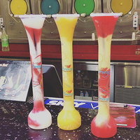 24oz/48oz Gobelets longs souvenirs rechargeables créatifs Gobelets géants pour le gel et la boue avec couvercles et pailles