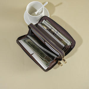 <span class=keywords><strong>2025</strong></span> Neue Herren- und Damen-Langbörse Modische Große Kapazität Einfacher Windmühlen-Druck PU Tragbare Handtasche mit Handyfach - Product Image 4