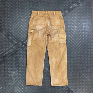 Lotfeel personalizado de alta calidad al por mayor Vintage lavado pesado lona desgastada carpintero acampanado holgado apilado Jeans hombres Slim para mí - Product Image 3
