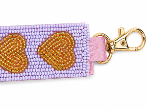 Sstringz Handmade Beaded Heart Keychain Trendy Fashion <b>Key</b> <b>Ring</b> Lightweight Durable Accessory for Bags Wallets and Car <b>Keys</b> - Product Image 3