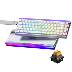 AULA <span class=keywords><strong>HERO</strong></span> 68HE USB แบบมีสาย RGB 8K Hz อัตราผลตอบแทนกำหนดเองได้คีย์บอร์ดเชิงกลสำหรับนักเล่นเกม E-Sports สวิตช์แม่เหล็กพลาสติก - Product Image 2