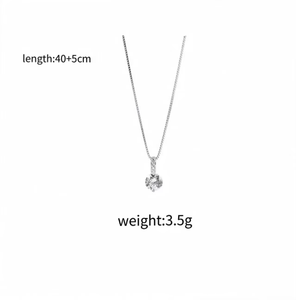 Collier pendentif boule de cristal en cuivre pour femme, chaîne fine, bijoux élégants et délicats pour tous les jours, fête ou cadeau - Product Image 5