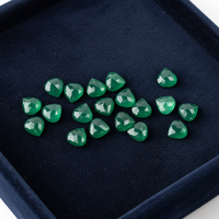 Agate verte naturelle avec une facettes triangulaire épaisse, pierre précieuse naturelle en vrac pour la fabrication de bijoux, taille personnalisée, agate verte de haute qualité
