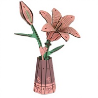 Décorations florales en bois faites à la main, ornements en bois DIY, art vintage pour la maison, accessoires de décoration murale et de bureau