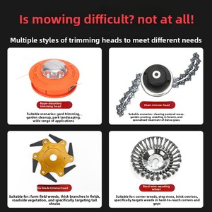 Tête de débroussailleuse électrique universelle orange, brosse à corde, désherbeur, pas de démontage requis, ensemble d'accessoires durables - Product Image 4