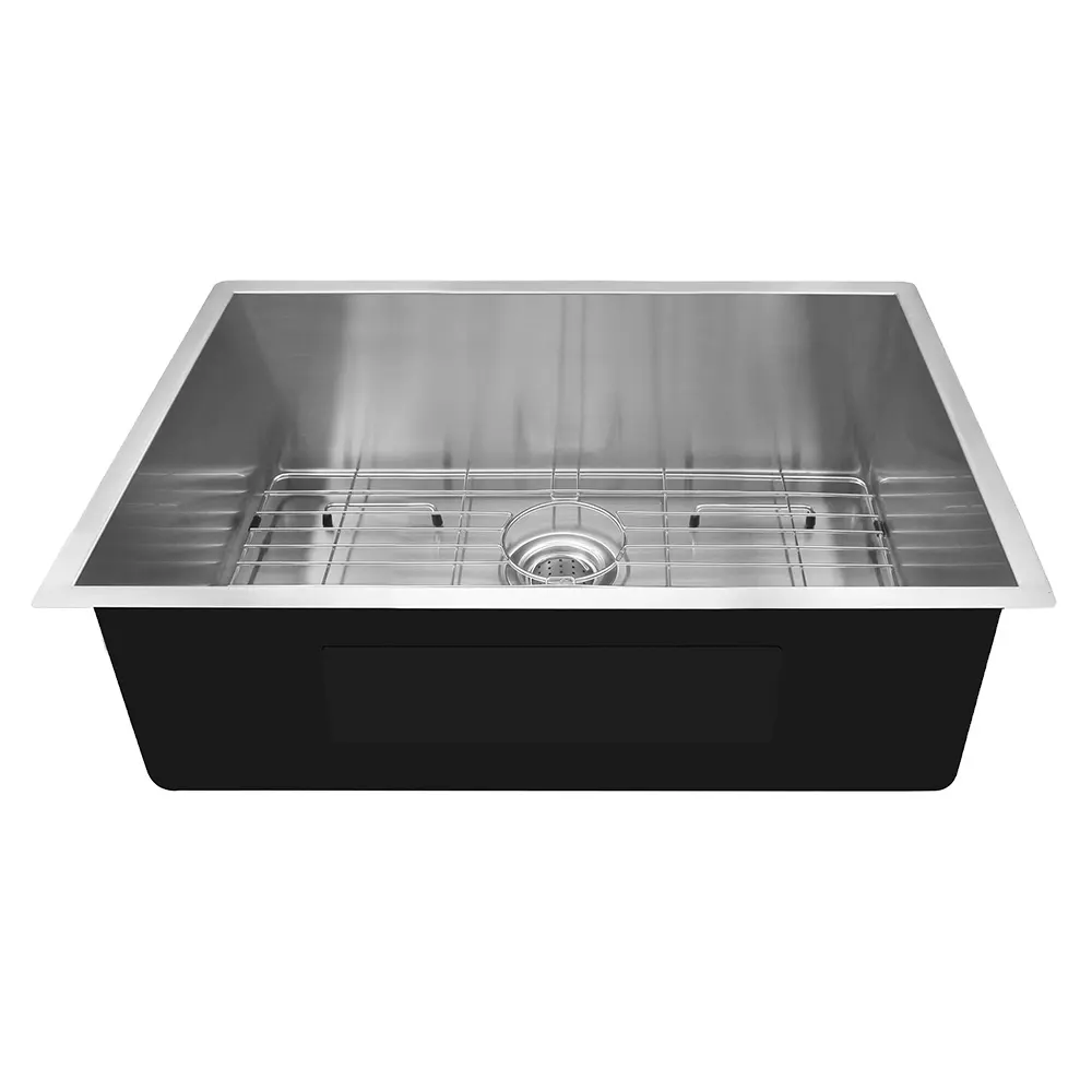 Aquacubic 31 Inch UPC Single Bowl Handmade Undermount 304 Stainless Steel Kitchen Sink