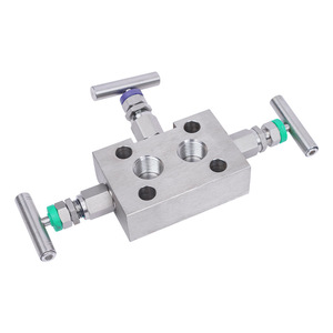 Colector de Tres Válvulas de Acero Inoxidable, Tamaño Mediano, Alta Presión, Uso Industrial, Tipo de Corte, para Transmisor de Presión - Product Image 1