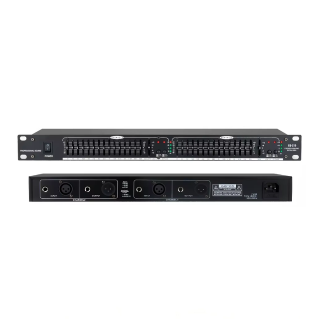 COKYIS Factory Wholesale Audio System EQ-215 Metal Stereo Dual 15 Band Graphic Equalizer 2-Channel Active Portable Equipment