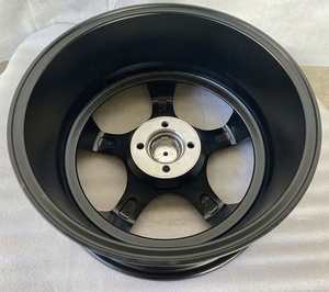 Jantes en alliage noir et bleu 15x6.5 16x7 17x7.5 4/5*100/114.3 5 trous 17 pouces 4x100 - Product Image 2