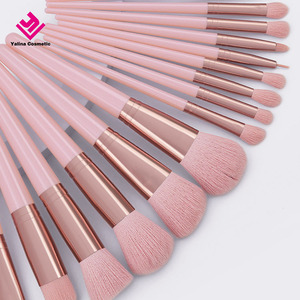 Yalina Bộ 20 Chiếc Cọ Trang Điểm Nhãn Hiệu Riêng Có Tay Cầm Màu Hồng Bộ Dụng Cụ Trang Điểm Phấn Mắt Tạo Khối Nền Tảng Logo Tùy Chỉnh - Product Image 4