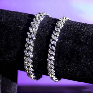 Hip Hop Schmuck Moissan ite GRA Zertifizierung Armband 3CT 6CTVVS Moissan ite Iced Out Diamond Cuban Link Armband - Product Image 2