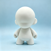 Sculpture d'ours violent Fluid Bear à peindre soi-même, modèle blanc, 9 pouces