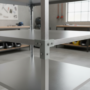 304 AISI 200 cm montante angolare imbullonato per ripiano lamiere in acciaio inox - Product Image 3