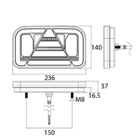 Lampes multifonctions combinées 12v 24v Feux arrière stop pour camions et remorques