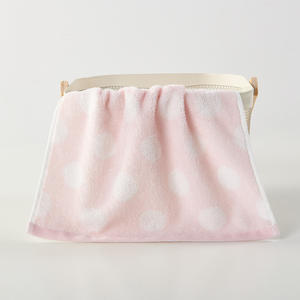 Toalla cuadrada de algodón puro para bebé, 30x30 cm, con lunares, hipoalergénica, suave y absorbente, para uso doméstico, azul y rosa - Product Image 5