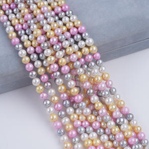 Wholesale 6-7mm Natural Freshwater Pearl Beads Round <b>Candy</b> Color Handmade DIY <b>Necklace</b> Accessories White Pearls Color - Product Image 3
