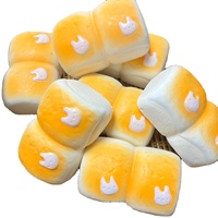 Jouets anti-stress squishy en PU, pain réaliste, petits pains vapeur imprimés lapin mignon, à remontée lente, jouets doux pour enfants, vente en gros