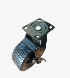 Roue à roulettes robuste et silencieuse, noyau en fonte avec frein <span class=keywords><strong>pour</strong></span> usage industriel - Product Image 1