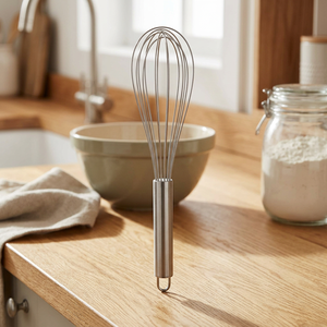 Stainless Steel Portable Manual <b>Egg</b> Beater Balloon Whisk for Baking Cooking Kitchen - Product Image 1