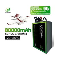 Индивидуальный 80000mAh 6S 12S 14S 10C твердотельный Липо Аккумулятор для Дронов VTOL производитель оптом"