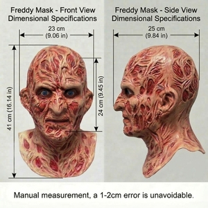 <span class=keywords><strong>Masque</strong></span> intégral en latex réaliste <span class=keywords><strong>avec</strong></span> cicatrices brûlées, drôle et original, accessoire tendance pour Halloween, cosplay, fêtes costumées, maison hantée - Product Image 6