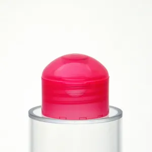 24-410 Dome Round Flip Top Cap Rosa süße Kappe Hautpflege Lotion Shampoo Creme Plastik kappe