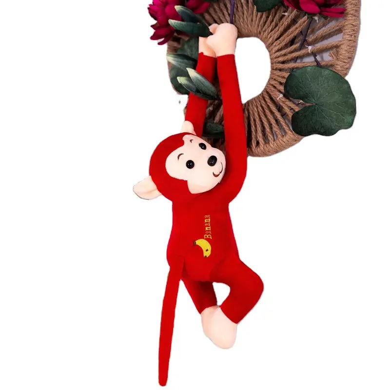 Linda oyuncak sıcak satış patlayıcı modelleri hayvanat bahçesi dolması maymun peluş asılı uzun kol maymun oyuncakları