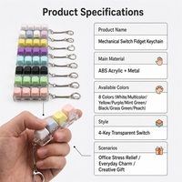 Offre Spéciale – Porte-clés Anti-stress Portable en Forme de Bouton Rond, Pendentif Clavier Mécanique, Capuchon de Clavier