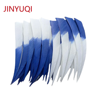 JINYUQI aile droite/gauche plume de dinde dégradé bouclier coupe 5 pouces tir à l'arc bricolage accessoires flèche Flesthes