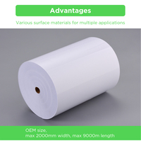 Rouleau de papier BOPP transparent autocollant acrylique activé par les UV, imperméable, 50 microns, pour masquage d'étiquettes, compatible avec les imprimantes jet d'encre UV
