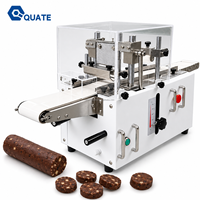 Machine de boulangerie commerciale automatique de comptoir à convoyeur, réglable en épaisseur, pour copeaux de chocolat et canneberges, trancheuse à pâte à biscuits, à vendre