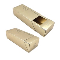Tiroir à glissière d'emballage cosmétique en papier carte d'or personnalisé petites boîtes en papier pour l'emballage de parfum